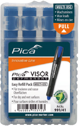 Load image into Gallery viewer, Pica 991 41 visor permanent navulling | blauw - pi99141