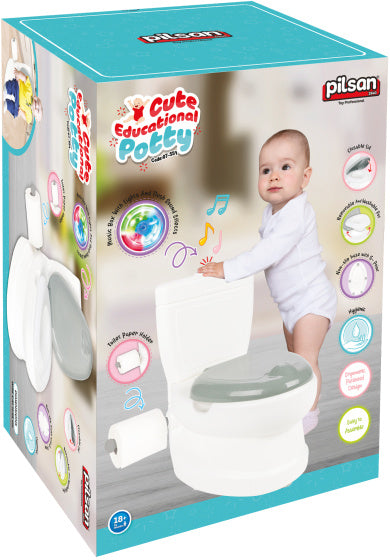 Load image into Gallery viewer, Pilsan educatief plaspotje wit grijs