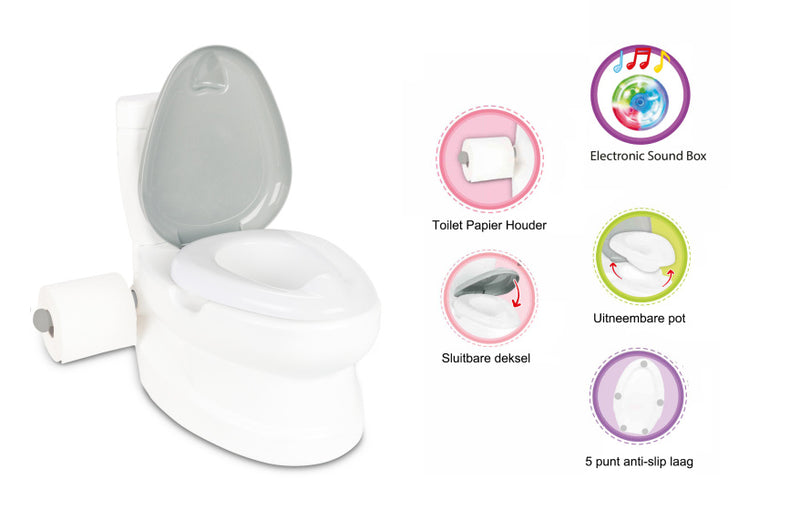 Load image into Gallery viewer, Pilsan educatief plaspotje wit grijs