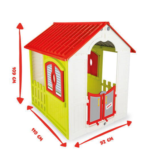 Load image into Gallery viewer, Pilsan Opvouwbaar Speelhuisje 110 x 92 x 109 cm Groen Wit Rood