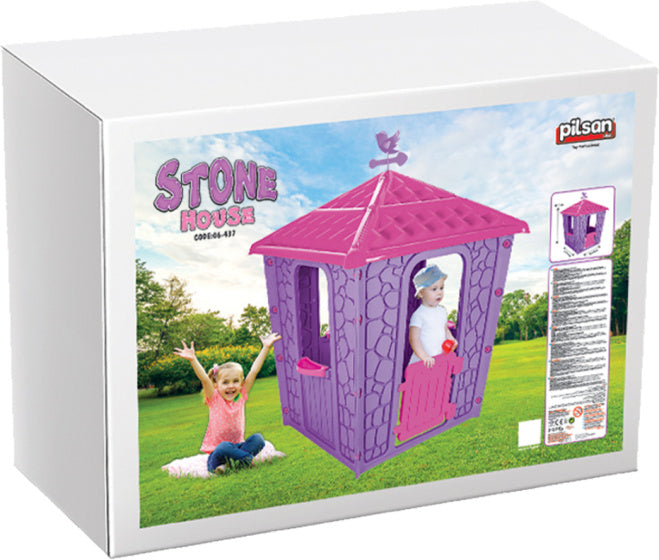 Load image into Gallery viewer, Pilsan Stone Speelhuisje 114 x 114 x 151 cm Paars Roze