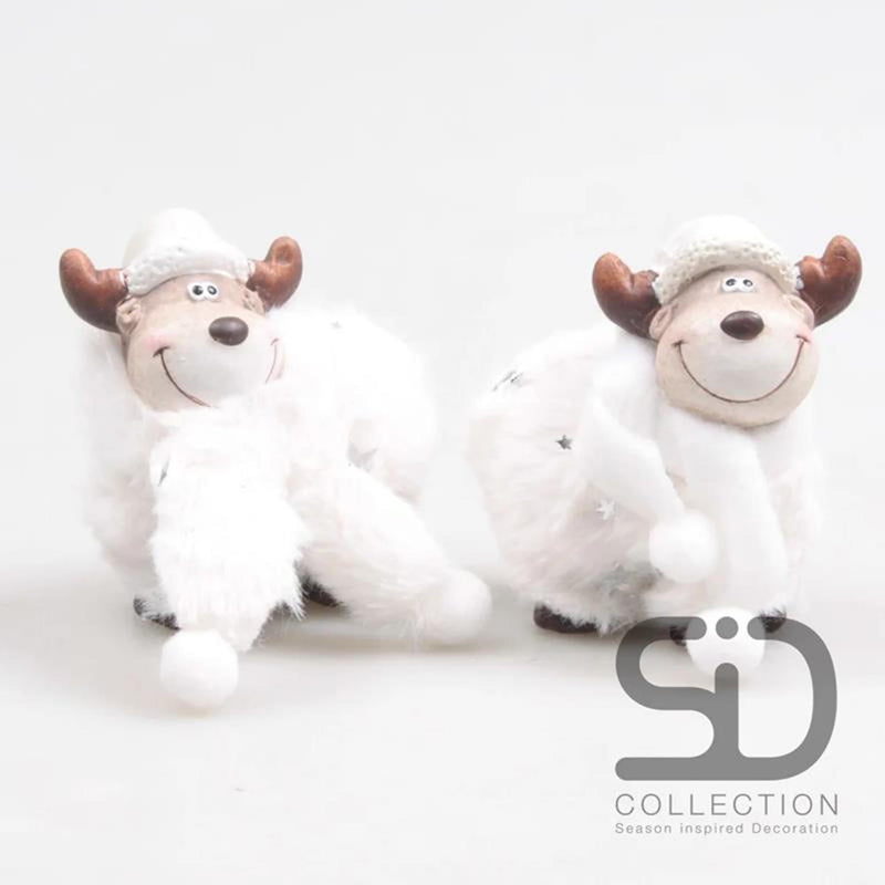 Chargez l'image dans la visionneuse de la galerie, Season inspired decoration eland kerstfiguur terracotta staand zoe gus 7,5x4,5x8cm