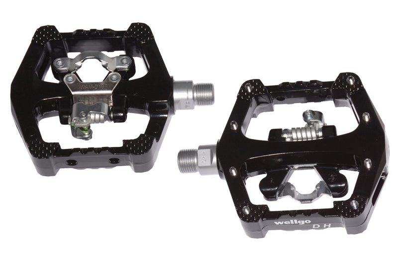 Cargue la imagen en el visor de la galería, Wellgo flat pedals wam-d10 two-in-one black