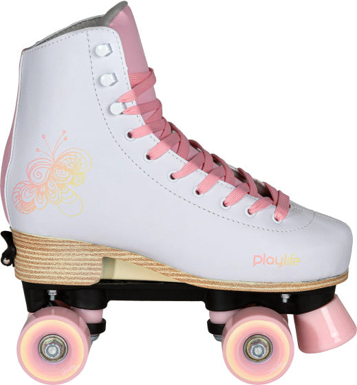 Load image into Gallery viewer, Playlife Adjustable rolschaatsen junior wit roze maat 31 34