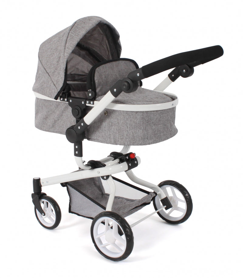 Load image into Gallery viewer, Bayer chic poppenwagen yolo combi (jeans grijs)