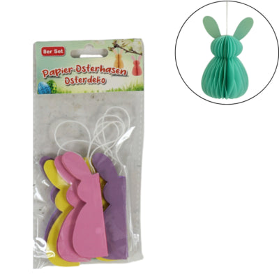 Afbeelding laden in galerijviewer, Hanger paashaas 8 cm 8 stuks | 48 stuks