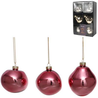 Chargez l'image dans la visionneuse de la galerie, Xmas by mooss xmas by moos kerstballen roze 8 cm 6 stuks | 12 stuks