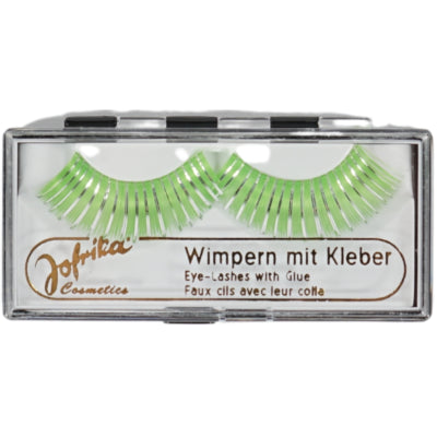 Cargue la imagen en el visor de la galería, Jofrika cosmetics kunstwimpers groen zilver 9,5 cm b-keus | 60 stuks