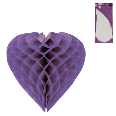 Load image into Gallery viewer, Honeycomb hart paars 30 cm | 24 stuks