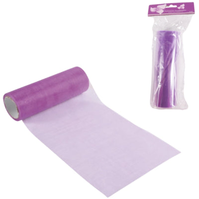 Laden Sie das Bild in Galerie -Viewer, Organza op rol paars 15 cm x 10 m | 24 stuks