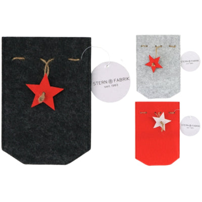 Load image into Gallery viewer, Stern fabrik geschenkverpakking kerst vilt 18 cm 3 assorti | 48 stuks