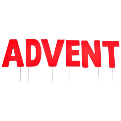 Load image into Gallery viewer, Abi decoratie kerst letterstekers advent rood 8 cm | 24 stuks