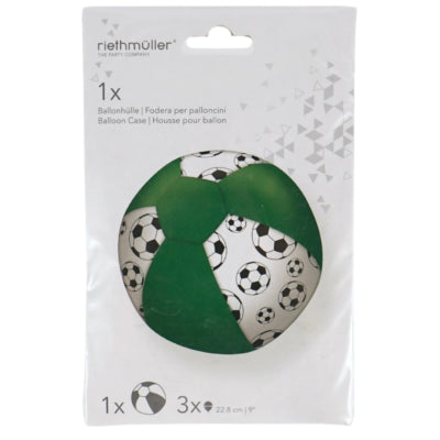 Afbeelding laden in galerijviewer, Amscan ballonhoes met 3 ballonnen voetbal groen 23 cm | 20 stuks