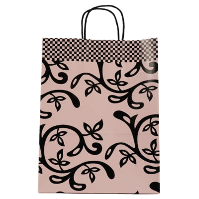 Load image into Gallery viewer, Papieren tas roze en zwart 31 cm set van 250