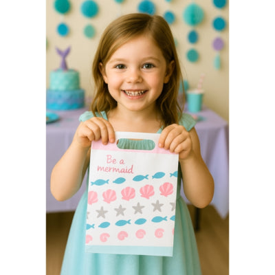 Cargue la imagen en el visor de la galería, Amscan geschenktas be a mermaid 24 cm 8 stuks | 20 stuks