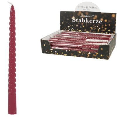 Load image into Gallery viewer, Stern fabrik dinerkaars twist bordeaux 2,2 x 25 cm | 36 stuks