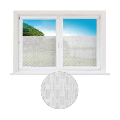 Cargue la imagen en el visor de la galería, Pro home raamfolie met motief woven 45 x 150 cm | 48 stuks