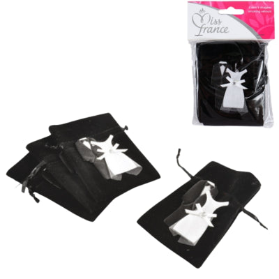 Load image into Gallery viewer, Fluwelen zakjes bruiloft 10 cm 4 stuks | 24 stuks