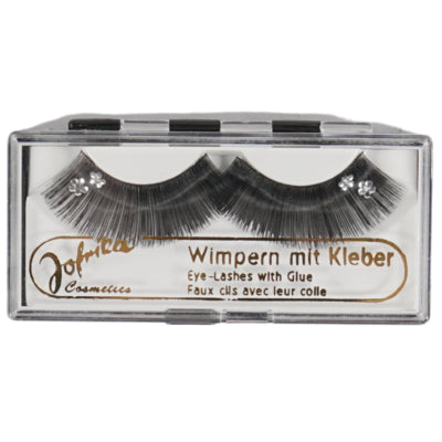 Cargue la imagen en el visor de la galería, Jofrika cosmetics kunstwimpers zwart zilver 7 cm b-keus ve500 | 50 stuks