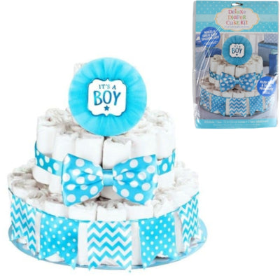 Cargue la imagen en el visor de la galería, Amscan diy pakket luiertaart its a boy set van 4 | 24 stuks