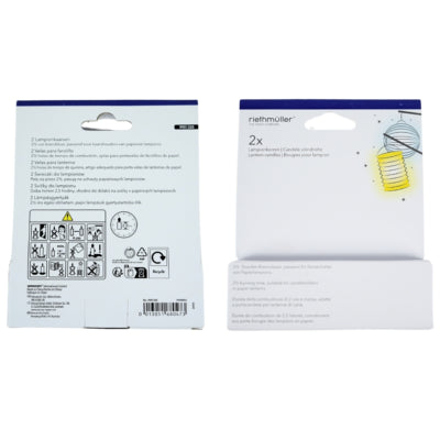 Afbeelding laden in galerijviewer, Amscan lampion kaarsen wit 1,8 x 10,5 cm set van 2 | 40 stuks