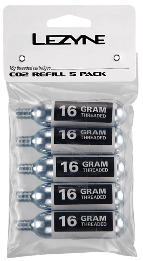 Laden Sie das Bild in Galerie -Viewer, Lezyne co2 replacement cartridges 16g pack of 5