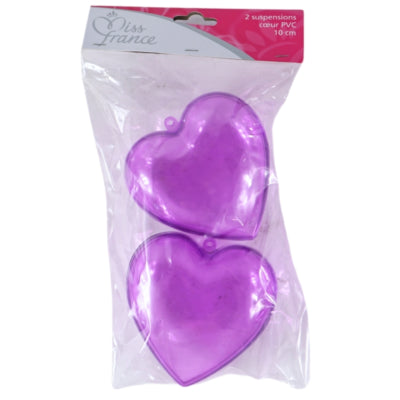 Load image into Gallery viewer, Hanger hart paars 10 cm 2 stuks | 24 stuks