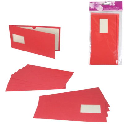 Load image into Gallery viewer, Kaarten met enveloppen rood 21 cm 5 stuks | 48 stuks