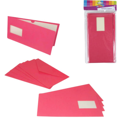 Laden Sie das Bild in Galerie -Viewer, Kaarten met enveloppen fuchsia 21 cm 5 stuks | 48 stuks