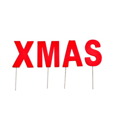 Load image into Gallery viewer, Abi decoratie kerst letterstekers xmas rood 5 cm | 24 stuks