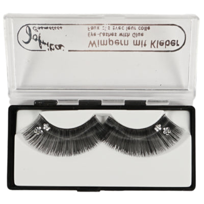 Cargue la imagen en el visor de la galería, Jofrika cosmetics kunstwimpers zwart zilver 7 cm b-keus ve500 | 50 stuks