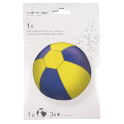 Chargez l'image dans la visionneuse de la galerie, Amscan ballonhoes met 3 ballonnen geel blauw 27,5 cm | 20 stuks