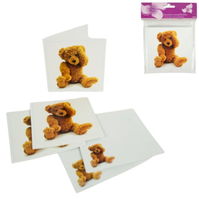Laden Sie das Bild in Galerie -Viewer, Kennisgevingskaarten babyshower teddybeer 12 cm 5 stuks | 48 stuks