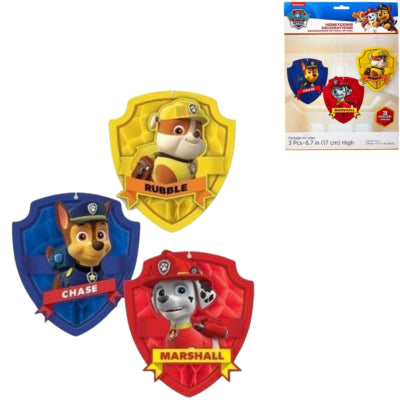 Cargue la imagen en el visor de la galería, Amscan paw patrol honeycomb decoratie bal 17 cm set van 3 | 12 stuks