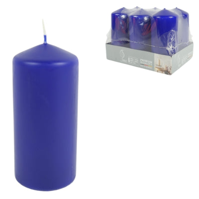 Cargue la imagen en el visor de la galería, Gala stompkaarsen blauw 5,8 x 12,5 cm 6 stuks | 4 stuks