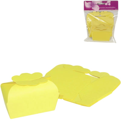 Load image into Gallery viewer, Mini cadeauverpakking box geel 7,5 cm 5 stuks | 24 stuks