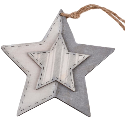 Load image into Gallery viewer, Ngk hanger star grijs 19 cm | 24 stuks