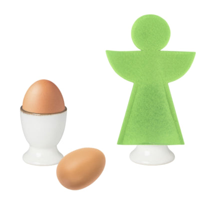 Load image into Gallery viewer, Kerst eierwarmer engel vilt groen 20 cm set van 4 | 18 stuks