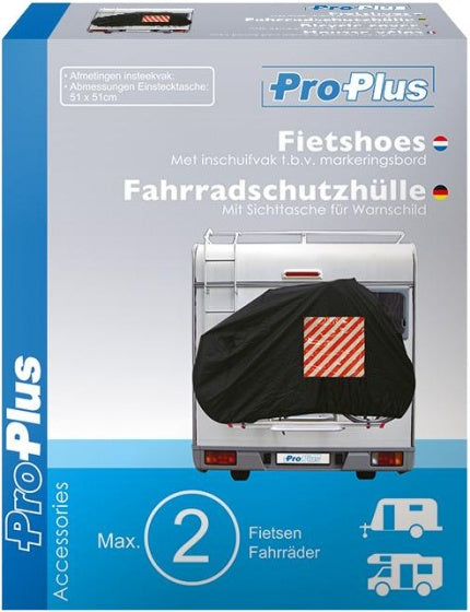Load image into Gallery viewer, ProPlus Fietshoes - Beschermhoes voor 2 fietsen, zwart, waterafstotend, 150x74x122 cm