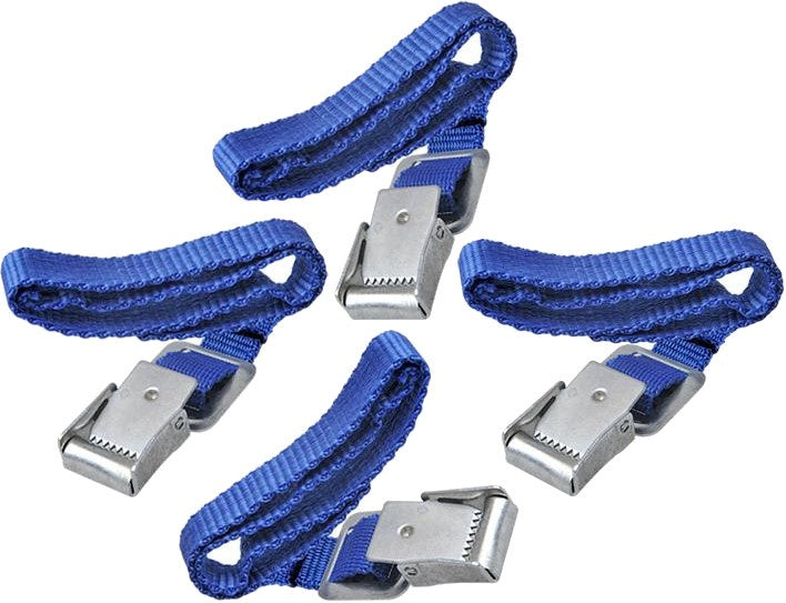 Load image into Gallery viewer, Proplus Fietsriempjes met metalen gesp 40 cm blauw 4 stuks