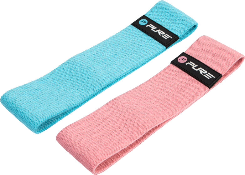 Load image into Gallery viewer, Pure2improve Weerstandsbanden polyester blauw roze 2 stuks