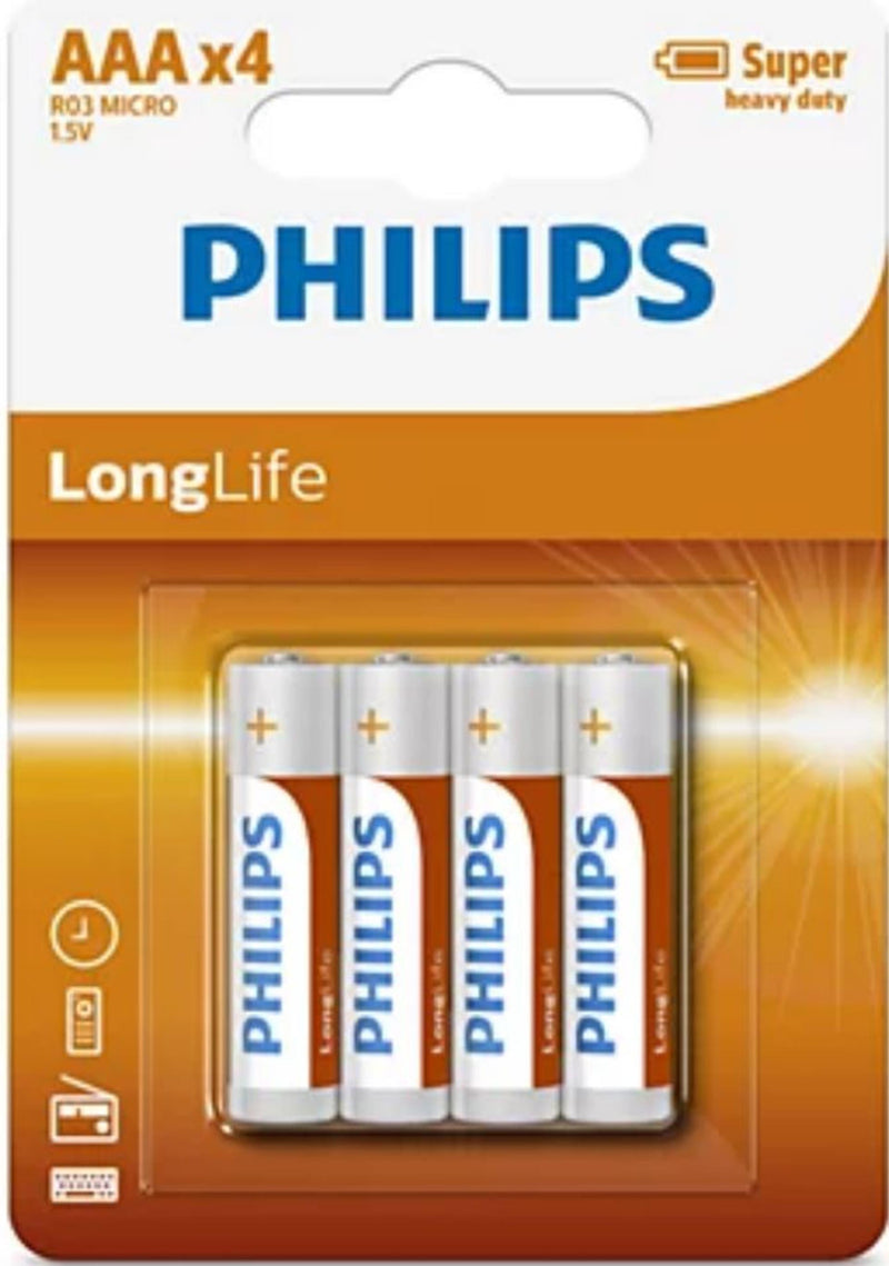 Load image into Gallery viewer, Philips batterij longlife aaa 12x4st