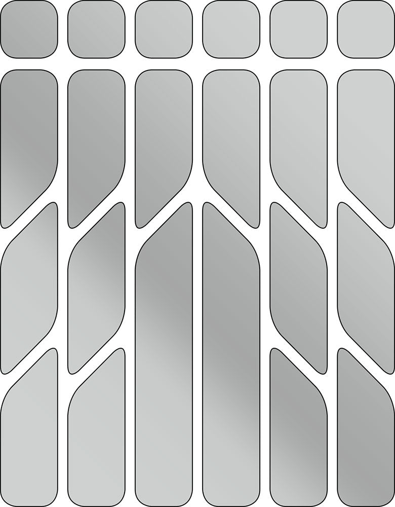 Load image into Gallery viewer, Rie:sel design reflective sticker set 'reflex' silver