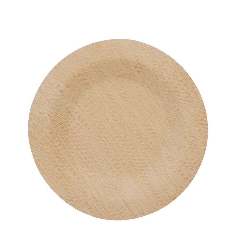 Load image into Gallery viewer, Pic relaxdays wegwerpborden bamboe rond ø18cm 25 stuks