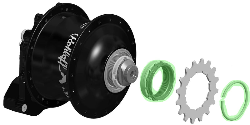 Load image into Gallery viewer, Rohloff splined carrier adapter with snap ring circlip standard