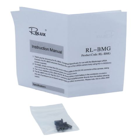 Load image into Gallery viewer, Rolux V-Mount Battery Plate RL-BMG voor Black URSA