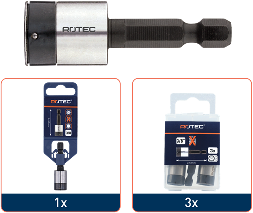 Cargue la imagen en el visor de la galería, Rotec dopsleutel | e6.3 | 1 4 bitopname | niet-magnetisch | sw 3 8 x50 - 819.30301