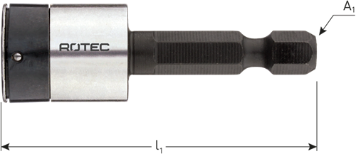 Cargue la imagen en el visor de la galería, Rotec dopsleutel | e6.3 | 1 4 bitopname | niet-magnetisch | sw 3 8 x50 - 819.30301