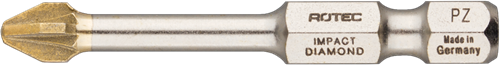 ギャラリービューアに画像をロードする, Rotec impact schroefbit pz 2 | l=50 | e6.3 | diamond | 2 stuks - 817.13022