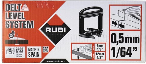 Cargue la imagen en el visor de la galería, Rubi delta level systeem clips | dikte 0,5 mm | hoogte 3-12 mm | 2400 stuks - 03932